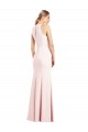 V-Neck Keyhole Back Crepe Trumpet Prom Dress Australia