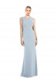 Draped Backless Crepe Prom Dress with Pockets Australia