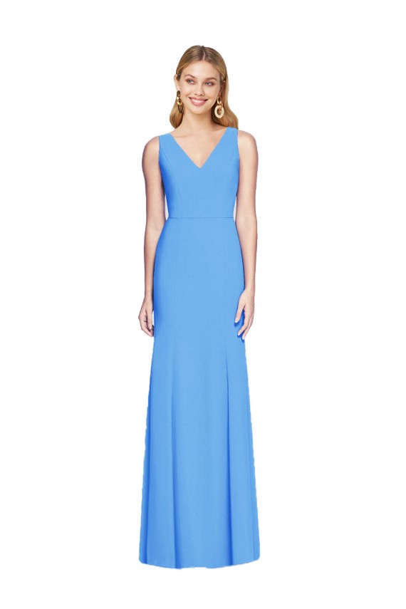 Flattering Trumpet Long Sleeveless Prom Dress with Open Back Australia
