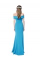 Off the Shoulder Crepe Prom Dress with Fitted Silhouette Australia