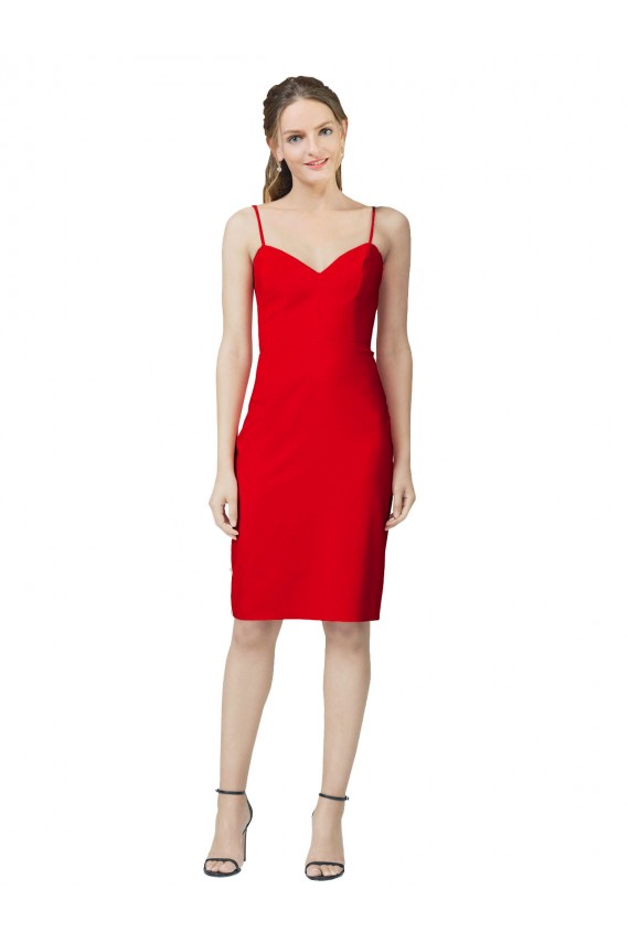 Sleeveless Cocktail Length Sweetheart Neckline Crepe Prom Dress / Homecoming Dress Australia