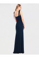 Flat Tie Shoulder Crepe Trumpet Prom Dress with Front Slit Australia