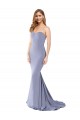 Long Strapless Sweetheart Sweep Train Crepe Prom Dress with Low Back Australia