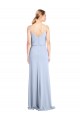 Feminine Cowl Neck Slim Floor Length Stretch Crepe Prom Dress Australia