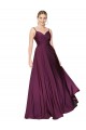High Neck Spaghetti Straps Long V-Back Crepe Prom Dress Australia