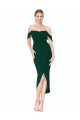 Off the Shoulder Short Knee Length Crepe Wrap Cocktail Prom Dress / Homecoming Dress Australia