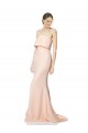 High Neck Strapless Long Crepe Maxi Prom Dress with Overlay Australia