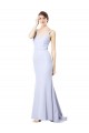 Sweetheart High Neck Sleeveless Crepe Prom Dress Australia