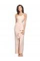 Long Full Length Ruffles Strapless Low Back Crepe Prom Dress with Straps Australia