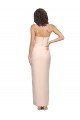 Long Full Length Ruffles Strapless Low Back Crepe Prom Dress with Straps Australia