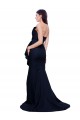 Long Strapless Sweep Train Low Back Crepe Prom Dress Australia