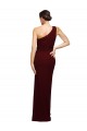 One Shoulder Sheath Crepe Prom Dress with High Side Split Australia