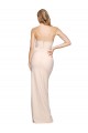 Full Length Low Back Strapless Crepe Prom Dress with Thigh High Side Split Australia