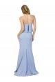 Strapless Full Length Crepe Prom Dress with Bodice Overlay Australia