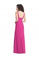Wide Strap Notch Empire Waist Bridesaid Dress with Front Slit Australia