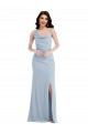 One Shoulder Draped Cowl Neck Maxi Prom Dress Australia