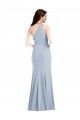 One Shoulder Draped Cowl Neck Maxi Prom Dress Australia