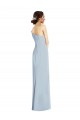 Asymmetrical Off the Shoulder Cuff Trumpet Crepe Prom Dress With Front Slit Australia
