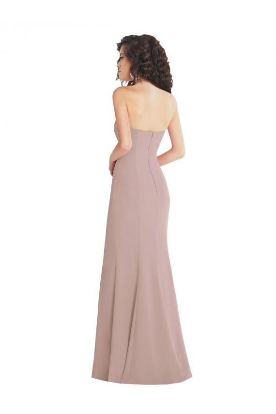 Strapless Princess Line Crepe Mermaid Prom Dress Australia