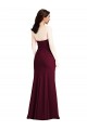 Strapless Crepe Maxi Prom Dress with Front Slit Australia