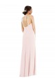 Criss Cross Halter Princess Line Trumpet Crepe Prom Dress Australia