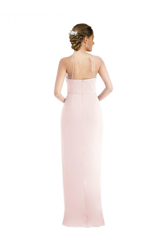 Halter Draped Tulip Skirt Maxi Prom Dress Australia