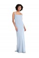 Slim Square Neck Fit and Flare Full Length Stretch Crepe Prom Dress Australia