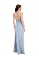 Fit and Flare High Neck Crepe Prom Dress with Side Slit Australia