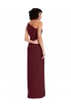 Sleek One Shoulder Long Crepe Prom Dress with Daring Slit Australia