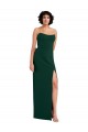 Scooped Strapless Neckline Crepe Prom Dress with Side Slit Australia