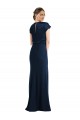 Soft Bow Blouson Bodice Trumpet Crepe Prom Dress Australia