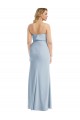 Strapless Overlay Bodice Crepe Maxi Prom Dress with Front Slit Australia
