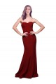 Long Full Length Sweetheart Slim Crepe Prom Dress with Strapless Bodice Australia