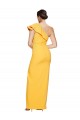 One Shoulder Floor Length Crepe Prom Dress with Thigh High Split Australia
