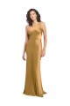 One Shoulder Long Floor Length Stretch Satin Slip Prom Dress Australia