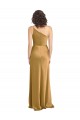 One Shoulder Long Floor Length Stretch Satin Slip Prom Dress Australia