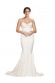 Strapless Cowl Neck Sweep Train Stretch Satin Prom Dress Australia