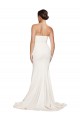 Strapless Cowl Neck Sweep Train Stretch Satin Prom Dress Australia