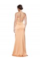 One Shoulder Ruched Stretch Satin Prom Dress with Thigh High Split Australia