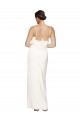 High Neck Stretch Satin Prom Dress with Low Back and Side Slit Australia