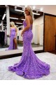 A-Line Sweetheart Sleeveless Long Velvet Sequin Prom Dress with Slit Australia
