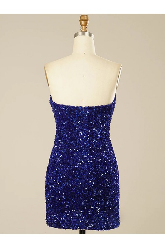 Short Sweetheart Velvet Sequin Prom Dress Australia
