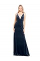 V-Back Long Velvet Prom Dress with Notched V-Neck and Spaghetti Straps Australia