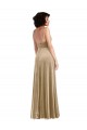 Square Neck Velvet Maxi Prom Dress with Front Slit & Pockets Australia
