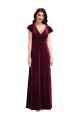 Flutter Sleeve Velvet Maxi Prom Dress with Pockets Australia