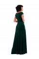 Cowl Neck Cap Sleeve Velvet Maxi Prom Dress with Pockets Australia