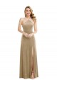 High Neck Halter Open Back Long Velvet Maxi Prom Dress with Pockets Australia