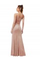 One Shoulder Stretch Velvet Prom Dress with Front Slit Australia