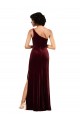 One Shoulder Floor-Length Velvet Prom Dress Australia