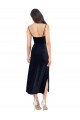 Midi Length Velvet Cocktail Prom Dress / Homecoming Dress with Cowl Neck and Spaghetti Straps Australia
